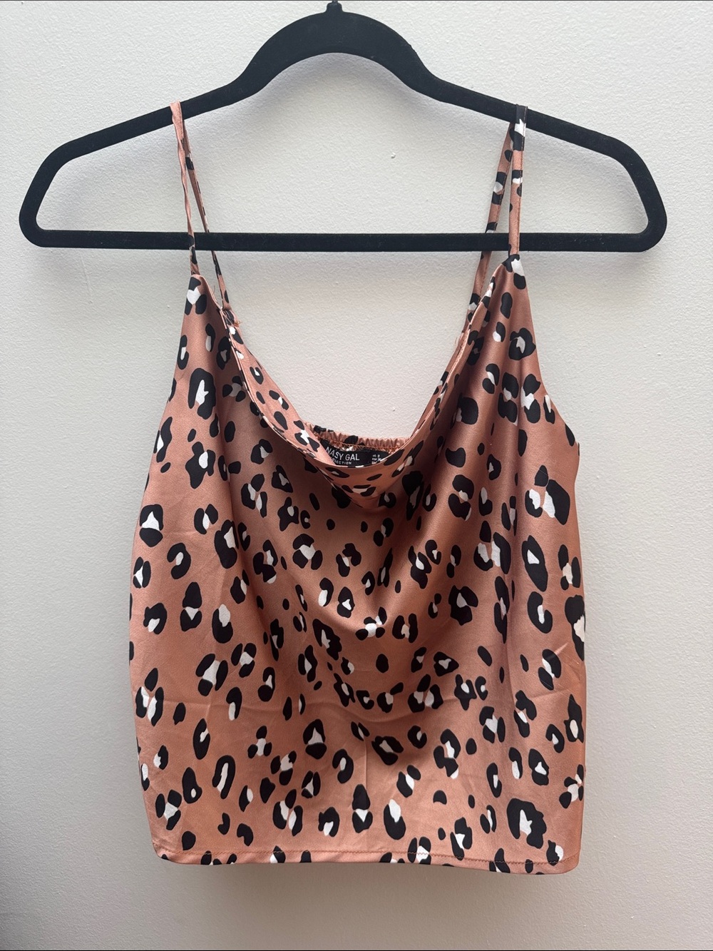Nasty Gal Leopard Cowl Neck Tank